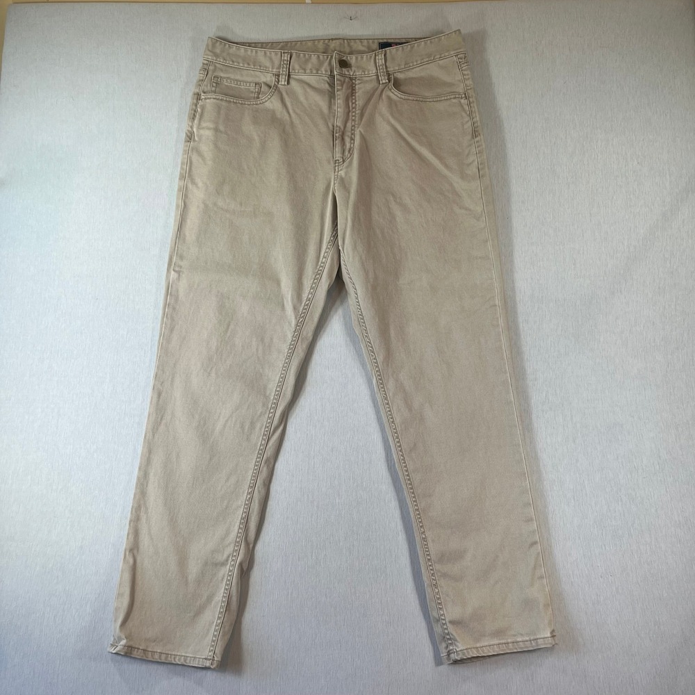 Vineyard Vines Pants Mens 34x30 Khaki Tan 5-Pocket Stretch Cotton Chino Pants